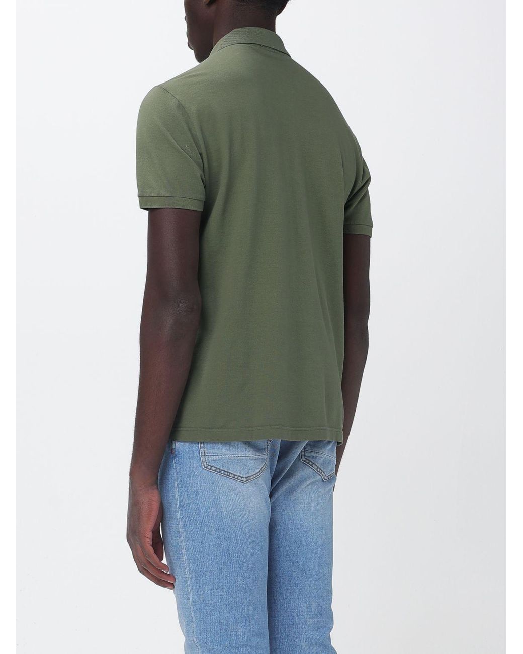 Polo Básico De Algodón Con Logo Brooksfield de hombre de color Green
