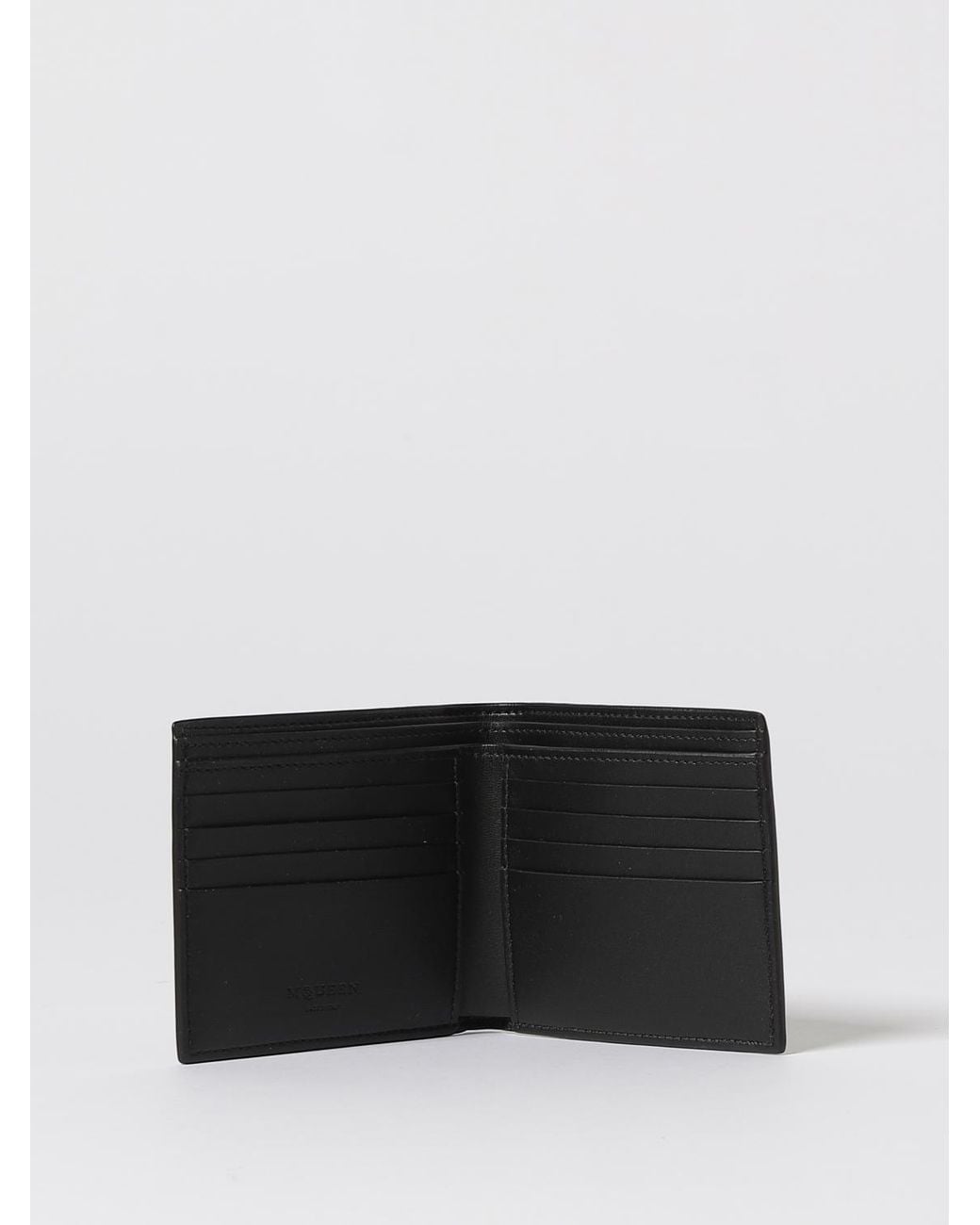 McQueen White Leather Wallet for men