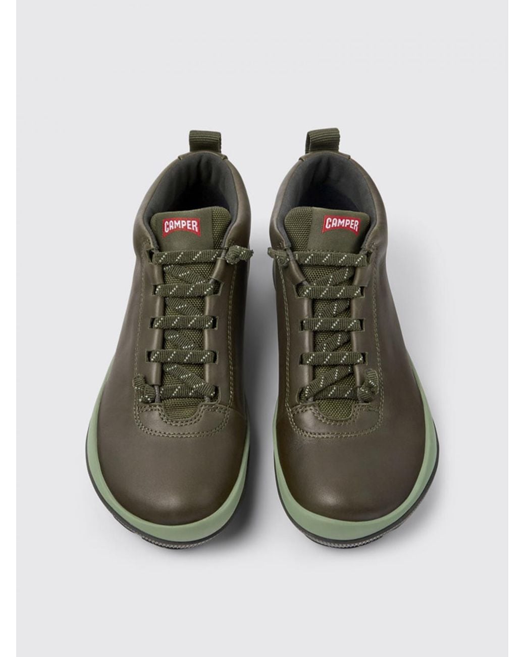 Camper Green Flat Ankle Boots