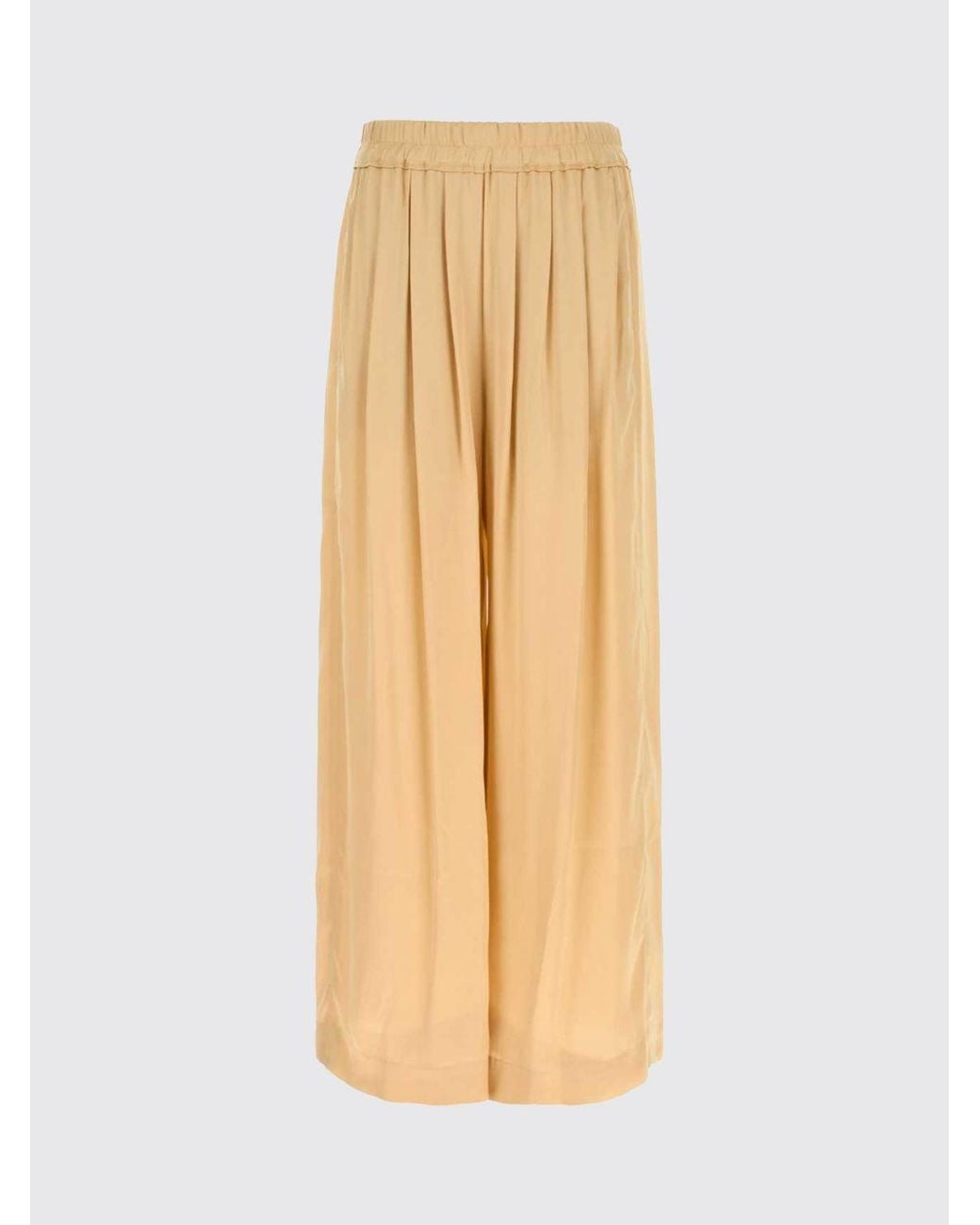 Isabel Marant Natural Nolia High-Waisted Wide-Leg Viscose Trousers