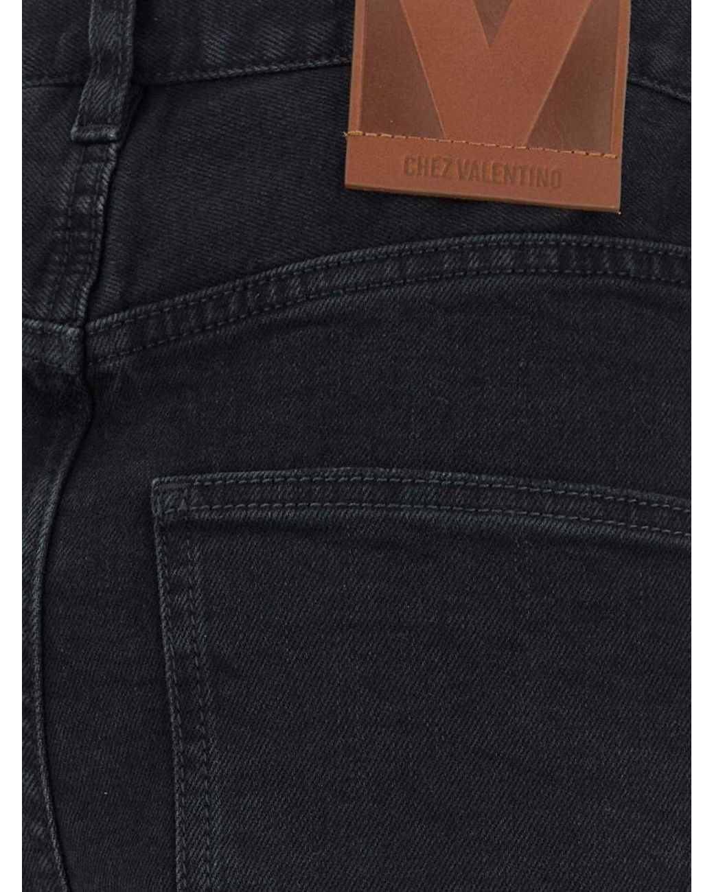 Valentino Garavani Blue High-Waisted Straight Jeans