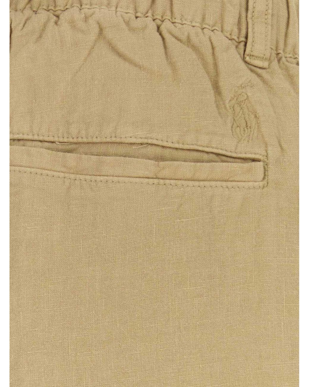 Polo Ralph Lauren Natural Slim Fit Linen Drawstring Trousers for men