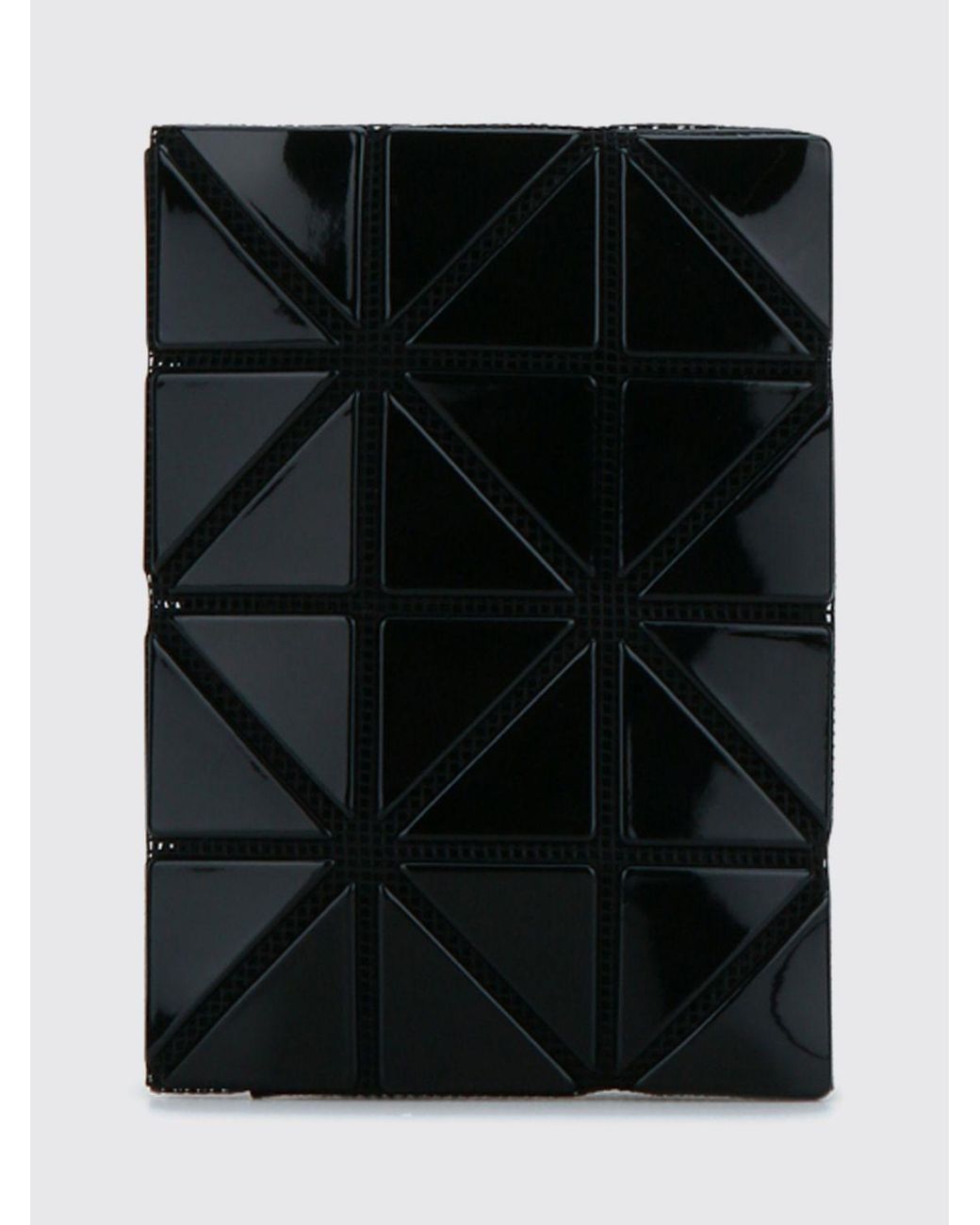 Issey Miyake Black Pvc Mini Bag With Geometric Design And Flap Closure