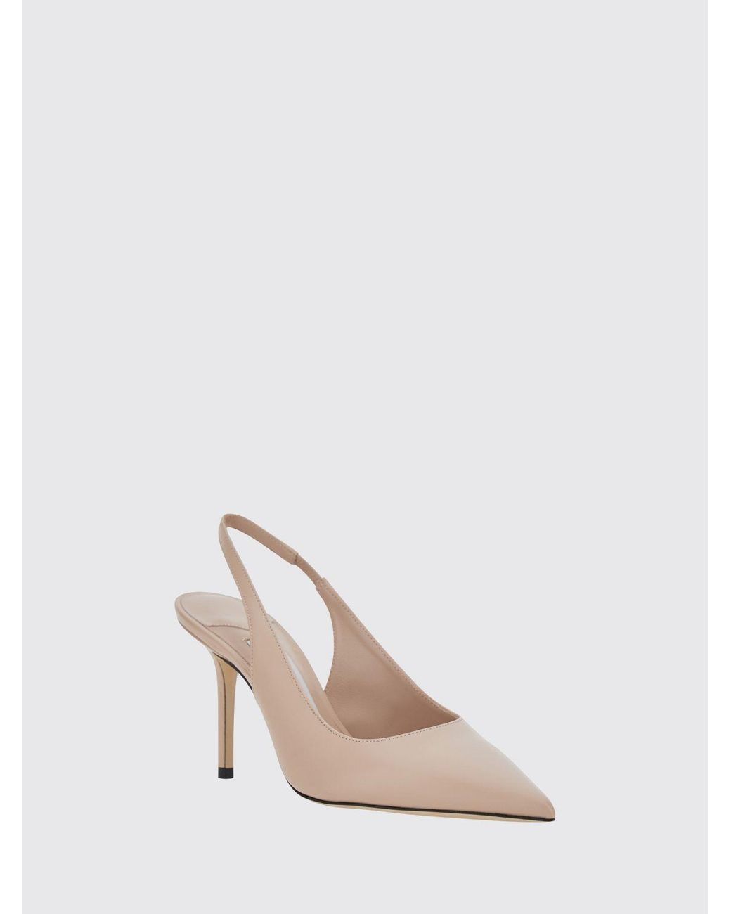 Jimmy Choo Pink Love Calfskin Leather Slingback Pumps With Stiletto Heel