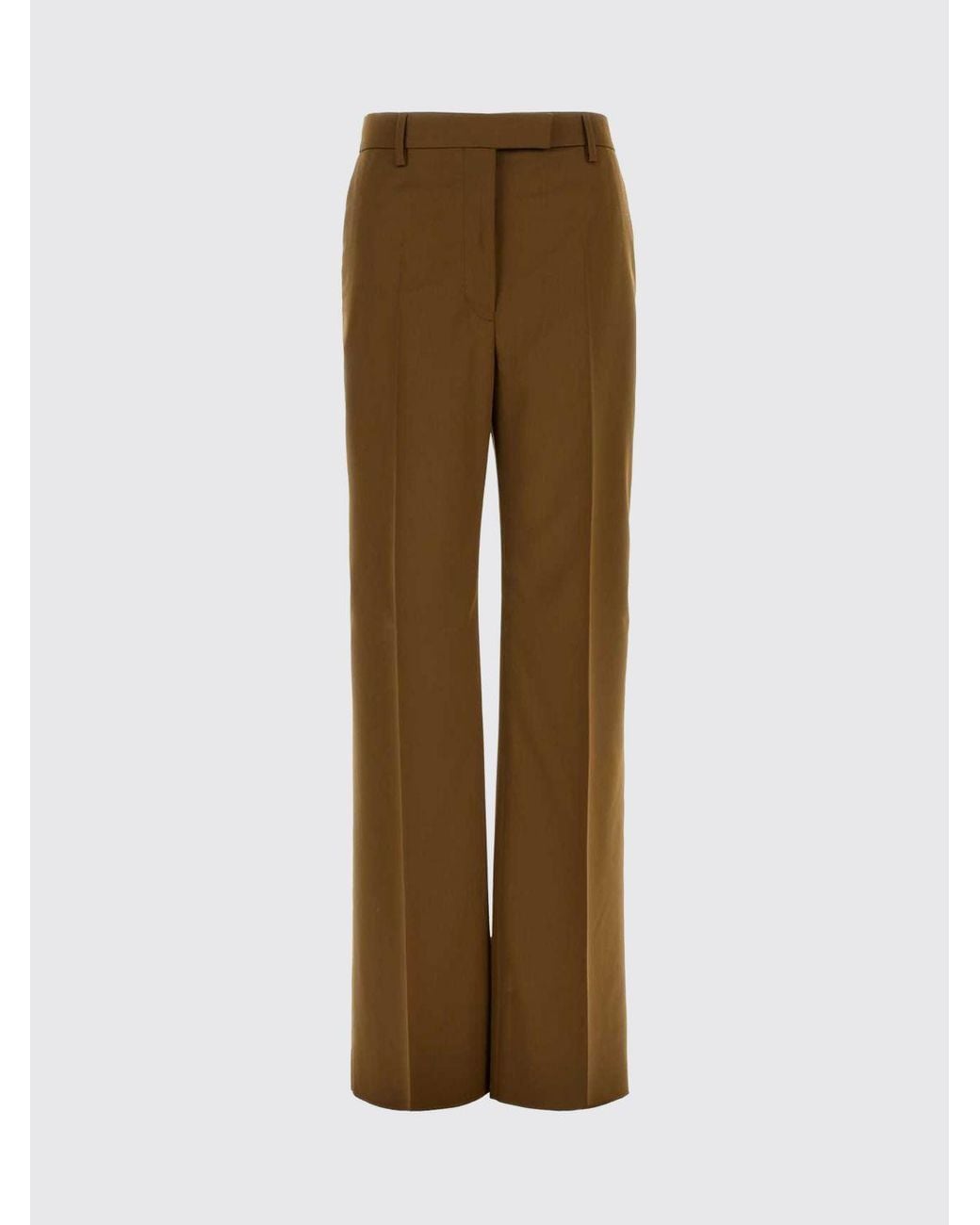 Ferragamo Brown High-Waisted Straight-Leg Wool And Cashmere Trousers