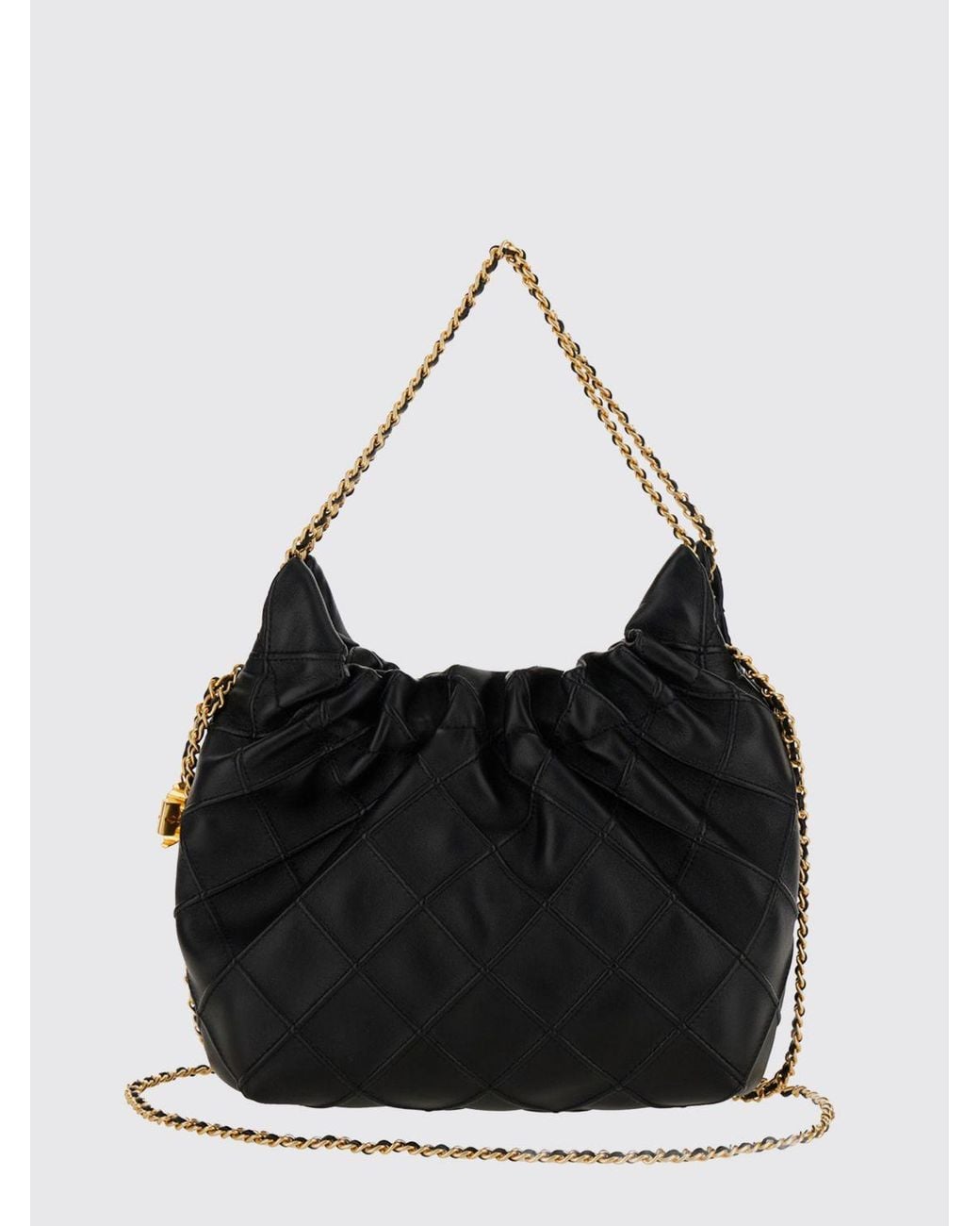 Tory Burch Black Fleming Mini Leather Shoulder Bag With Chain Handle
