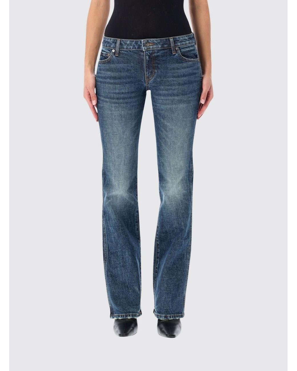 Khaite Blue Low-Rise Skinny Jeans