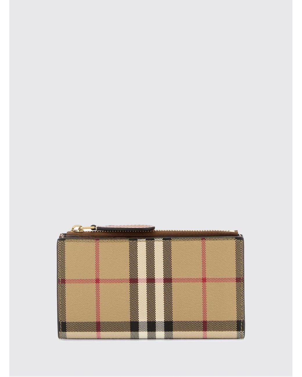 Burberry Natural Vintage Check Coated Cotton Bifold Wallet