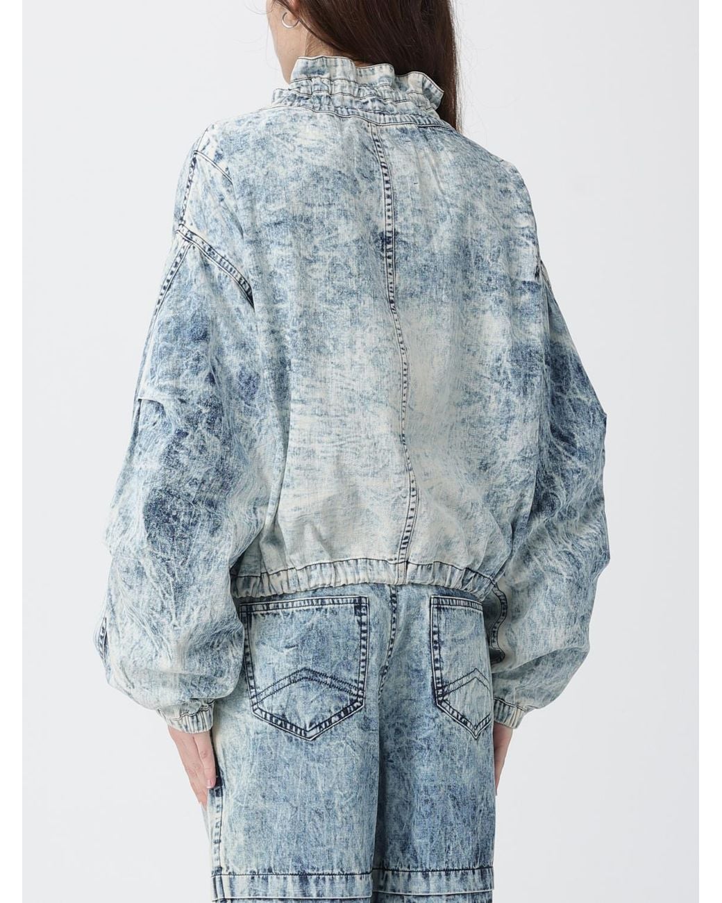 Isabel Marant Blue Denim Bomber Jacket