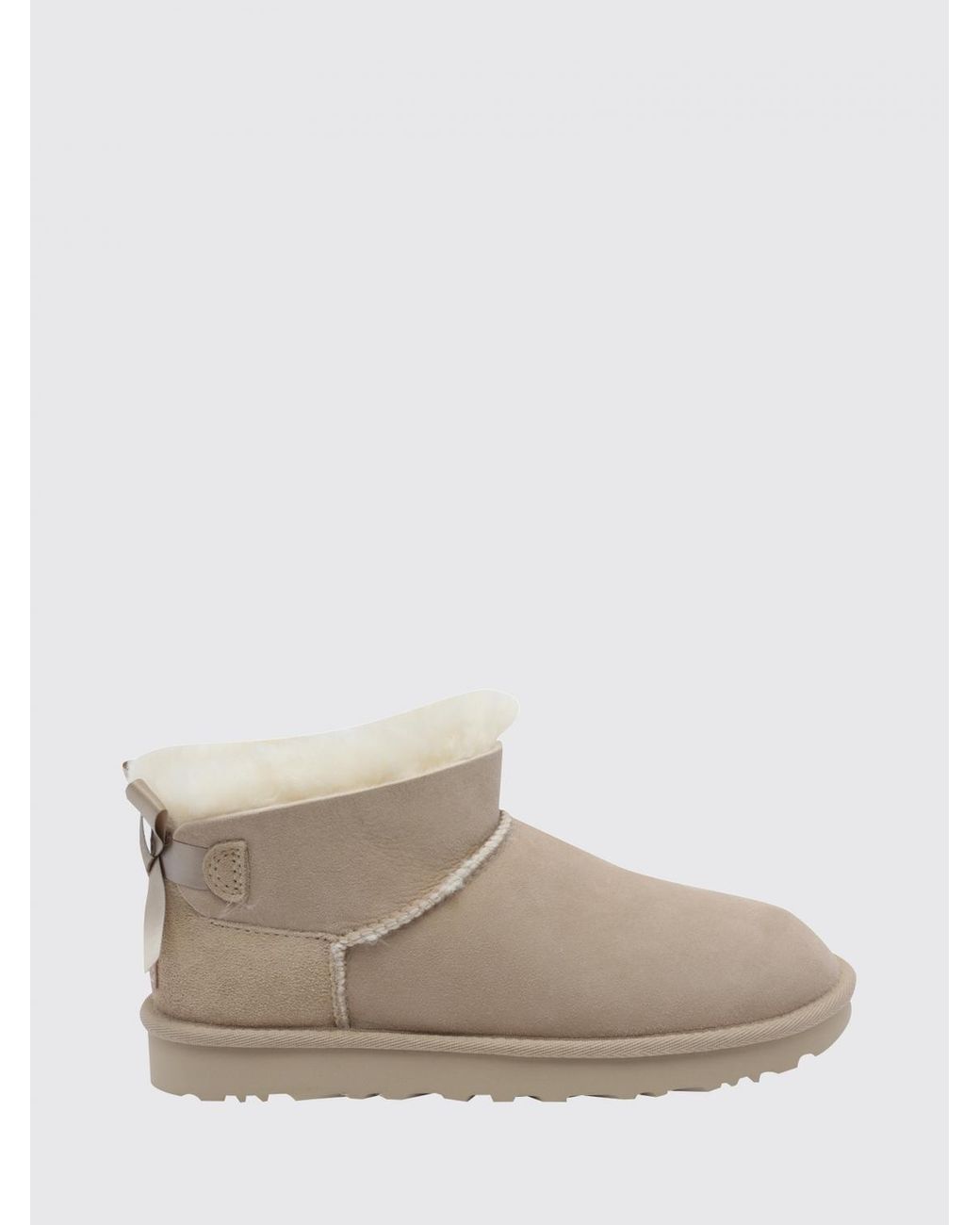 Ugg White Ultra Mini Bailey Bow Suede Boots