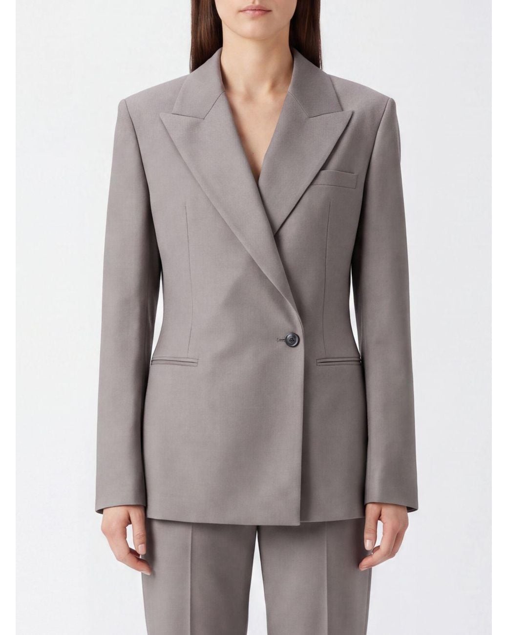 Rohe Gray Double-Breasted Blazer