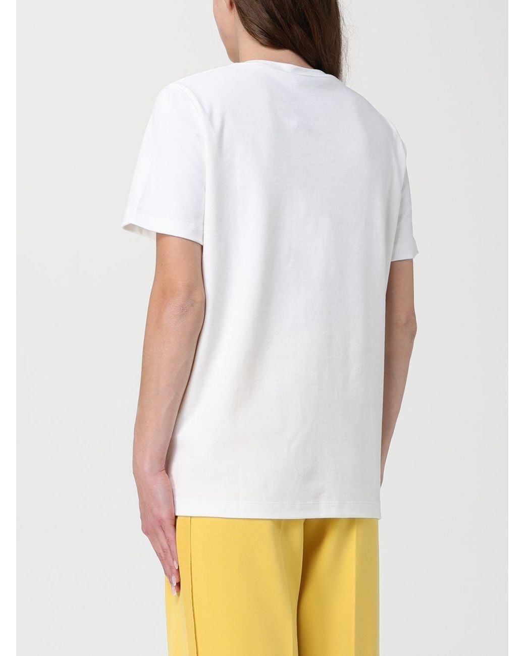 Elisabetta Franchi White Cotton Slogan T-Shirts