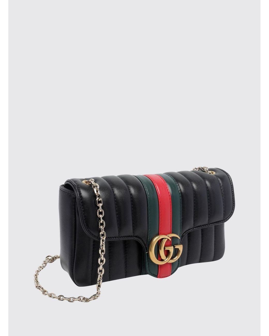 Mini Borsa A Tracolla Gg Marmont di Gucci in Gray