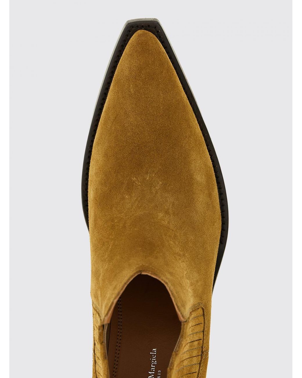 Maison Margiela Brown Suede Chelsea Boots With Almond Toe for men