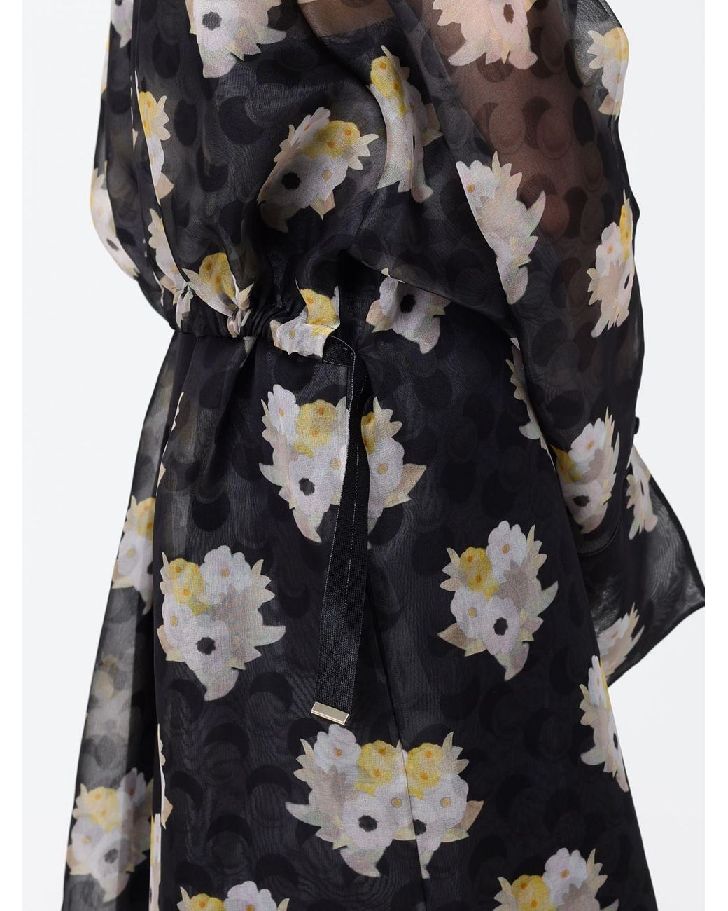 Fendi White Silk Shirtdress With Floral Print