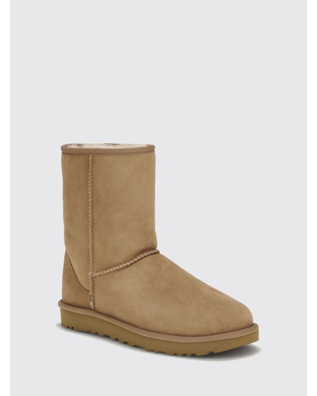 Ugg Brown Classic Short Ii Suede Boots With Pure Wool Interior