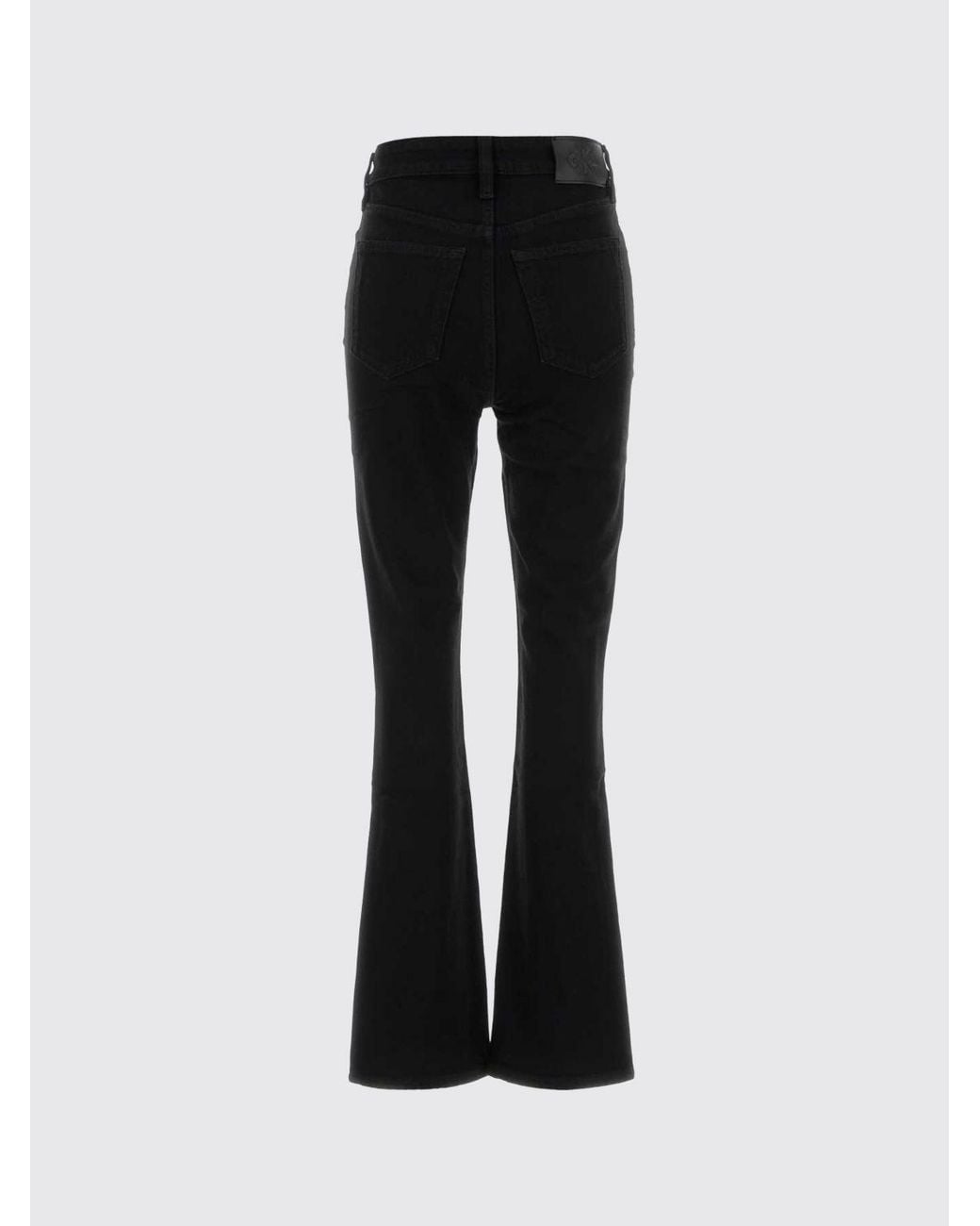 Calvin Klein Blue Mid-Rise Flared Stretch Jeans