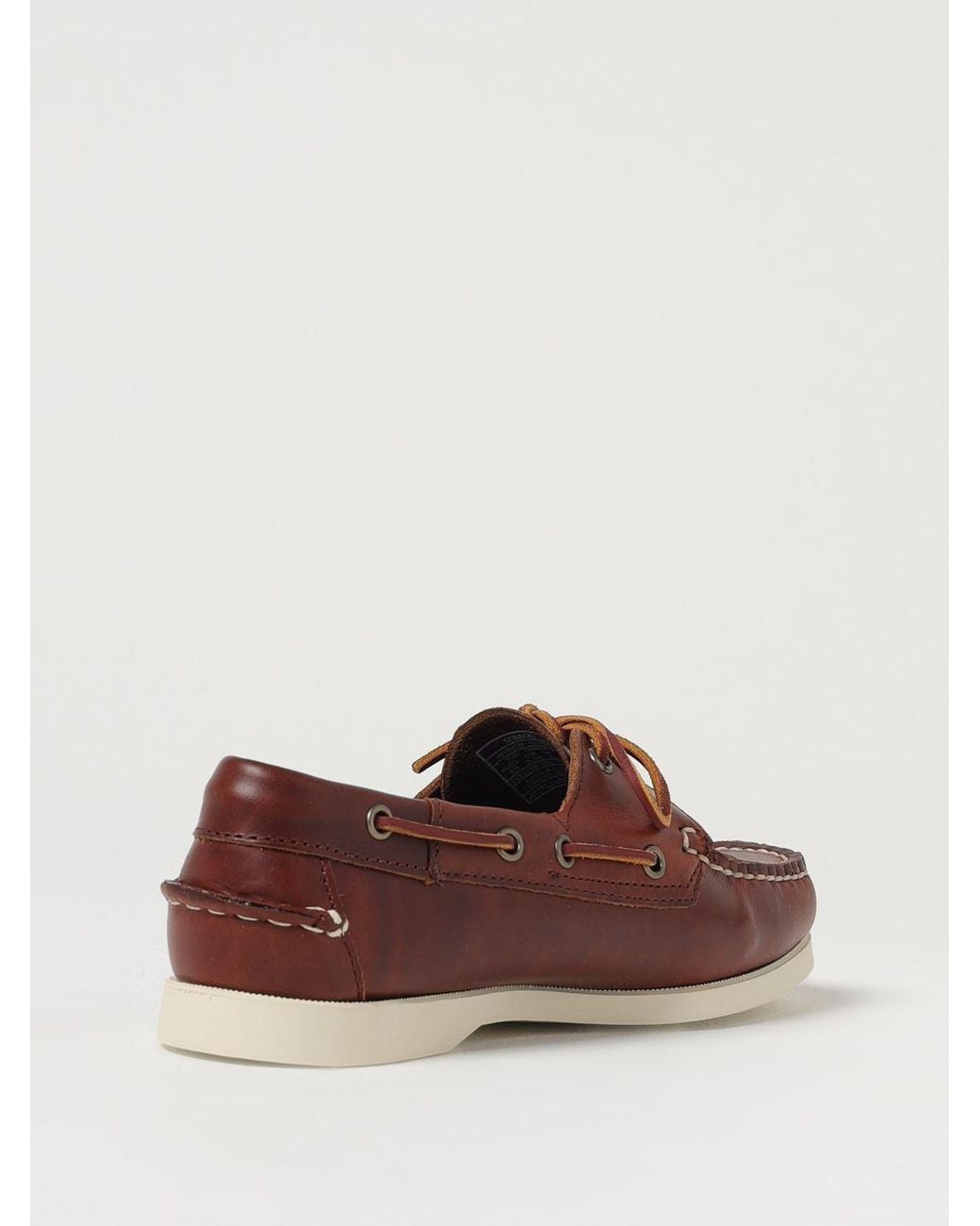 Sebago Brown Docksides Portland Oiled Leather Loafers