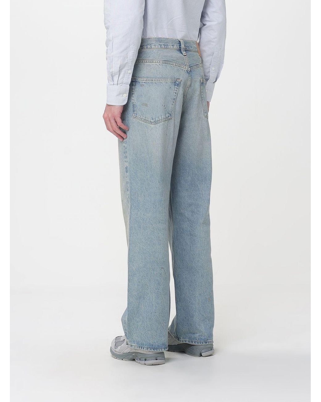 sunflower Blue Wide Leg Cotton Jeans for men