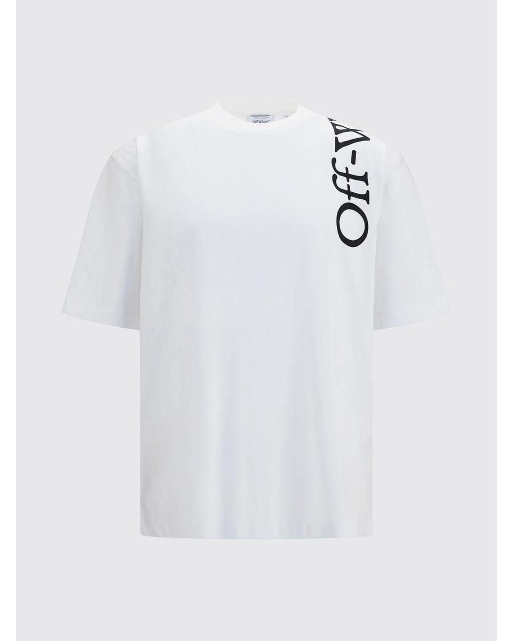 Off-White c/o Virgil Abloh White Cotton Crew Neck T-Shirt With Contrasting Logo for men