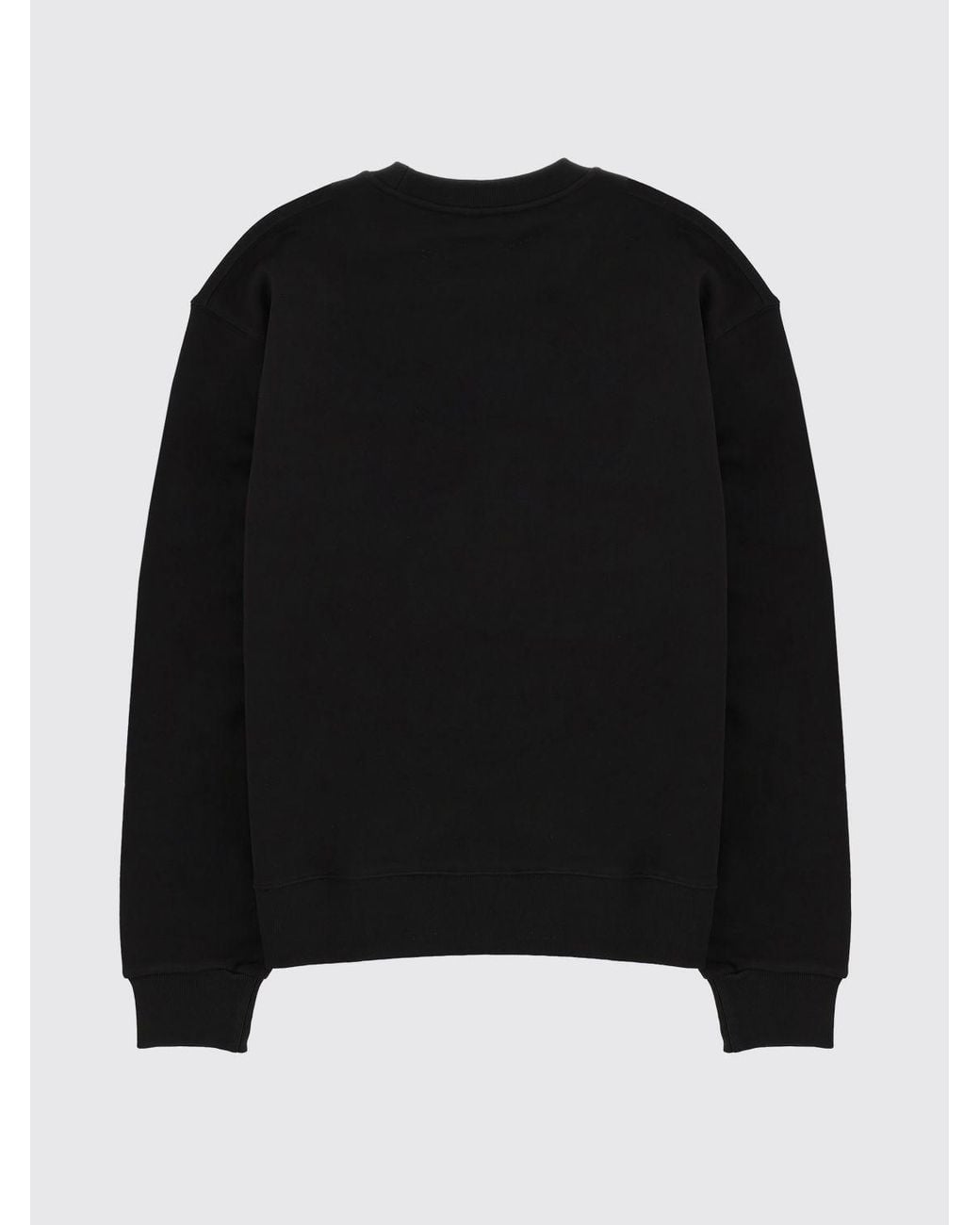 KENZO Black Cotton Crew Neck Sweatshirt With Print for men