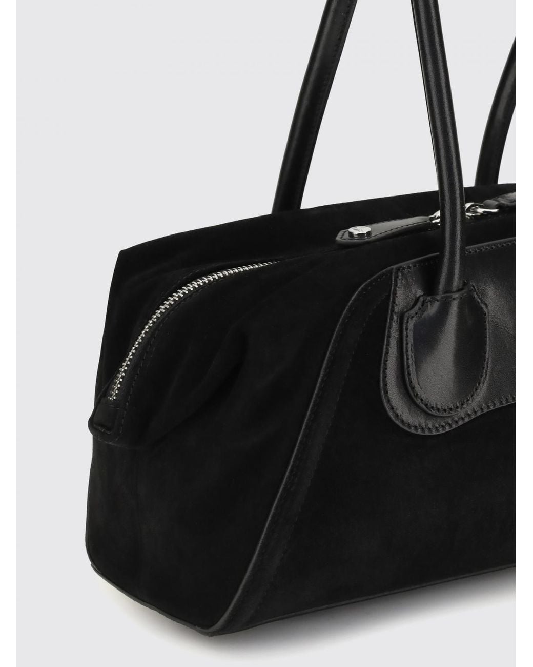 Vivienne Westwood Black Shirley Leather Shoulder Bag With Orb Logo And Monogram