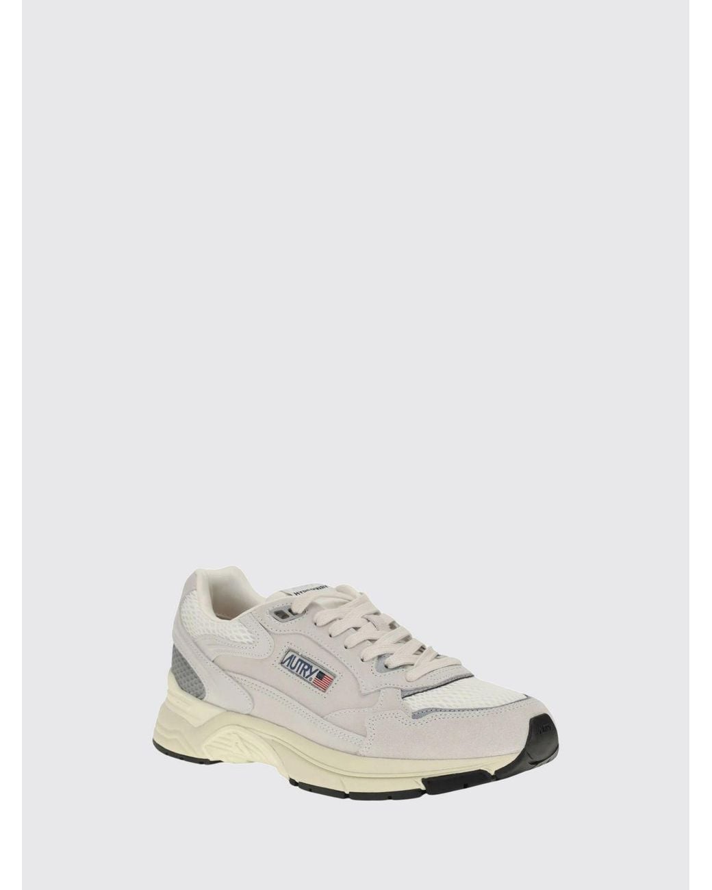 Autry White Hyperway Bicolour Leather And Mesh Low-Top Sneakers for men