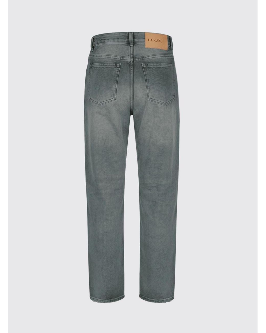 Haikure Gray Lisa High-Waist Straight Jeans