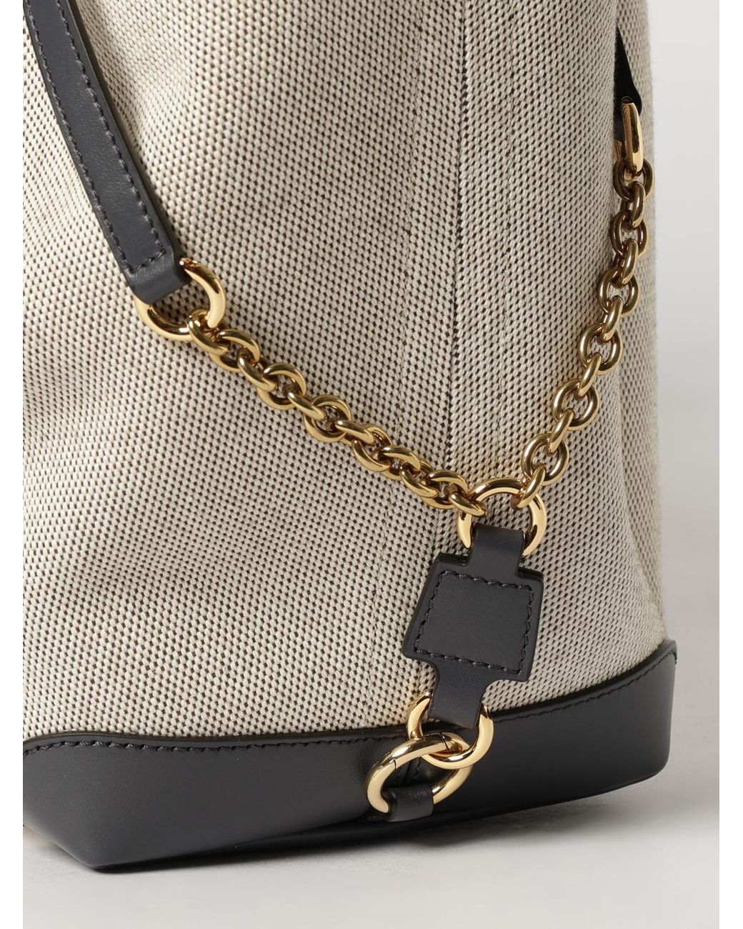 Chloé Natural ChloÉ Clover Large Cotton Tote Bag With Jacquard Logo