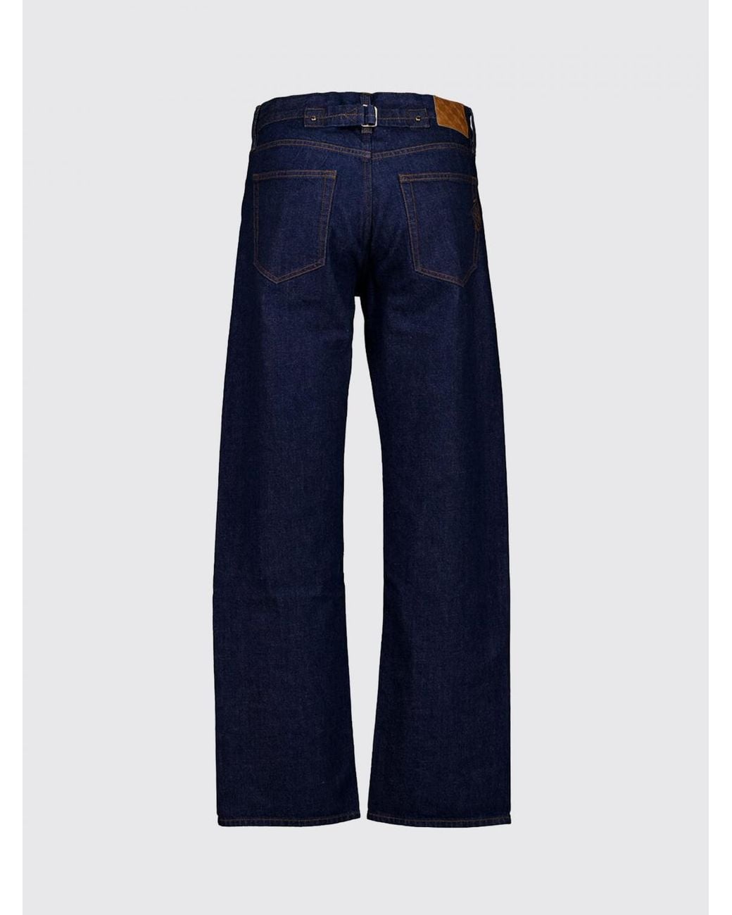 Casablanca Blue Distressed Straight-Fit Cotton Denim Jeans for men