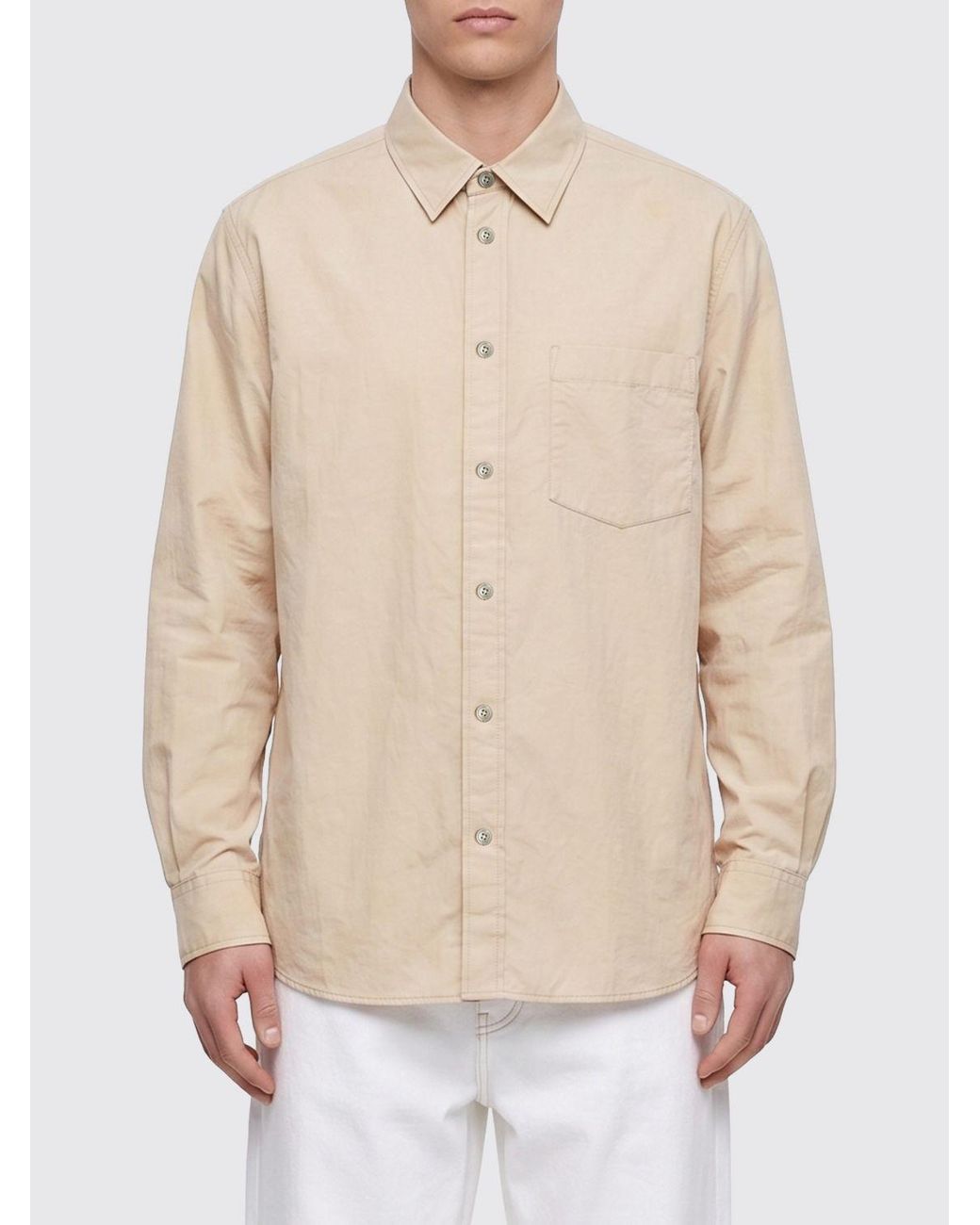 Lemaire Natural Cotton And Silk Shirt for men