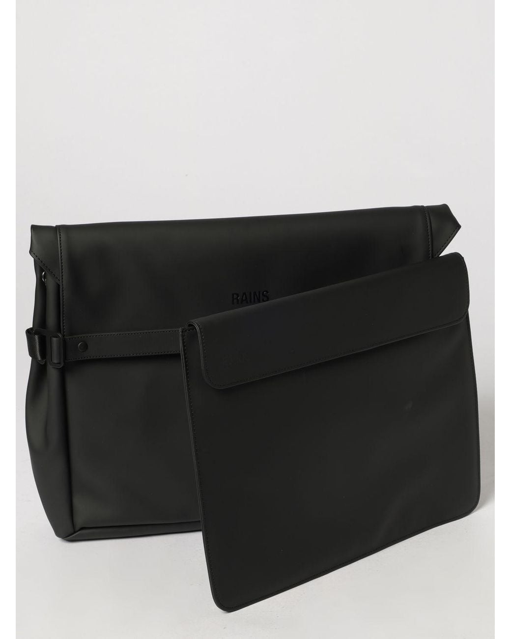 Rains Black Shoulder Bag for men