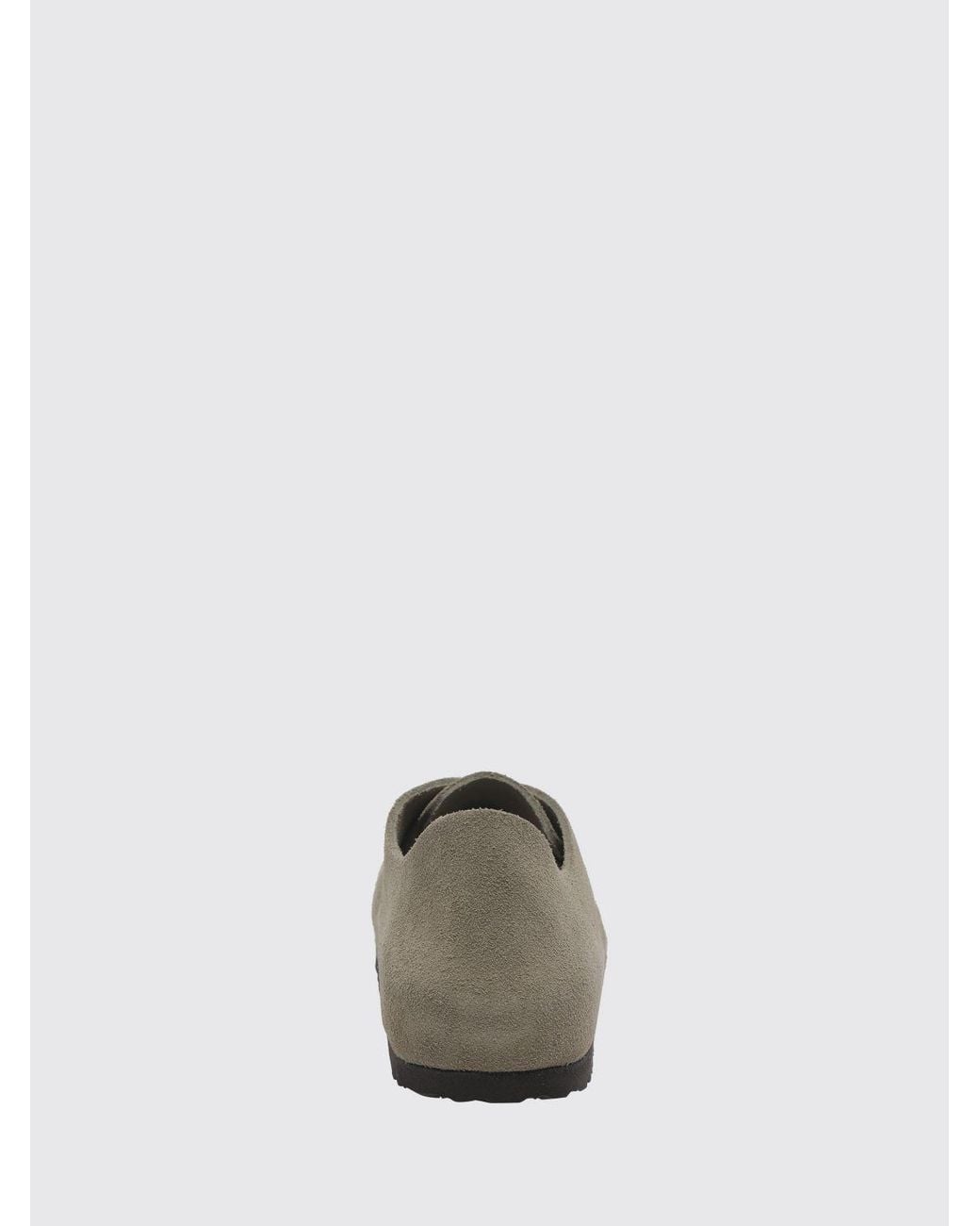 Birkenstock Gray Maine Suede Lace-Up Shoes With Eva Sole