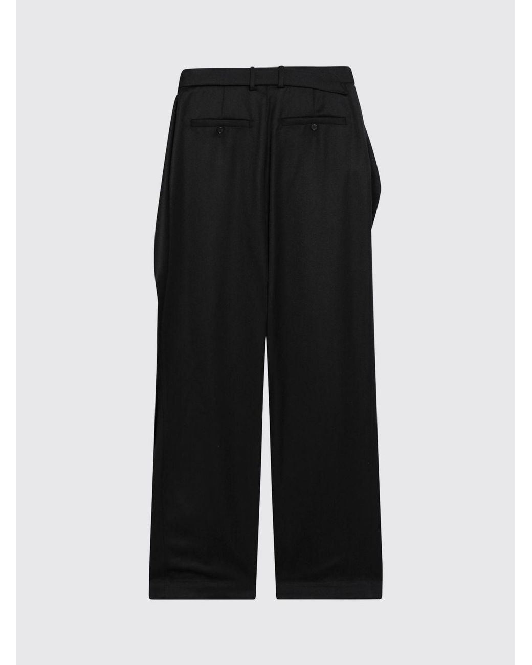 J.W. Anderson Black High-Waisted Wool Wide-Leg Tailored Trousers