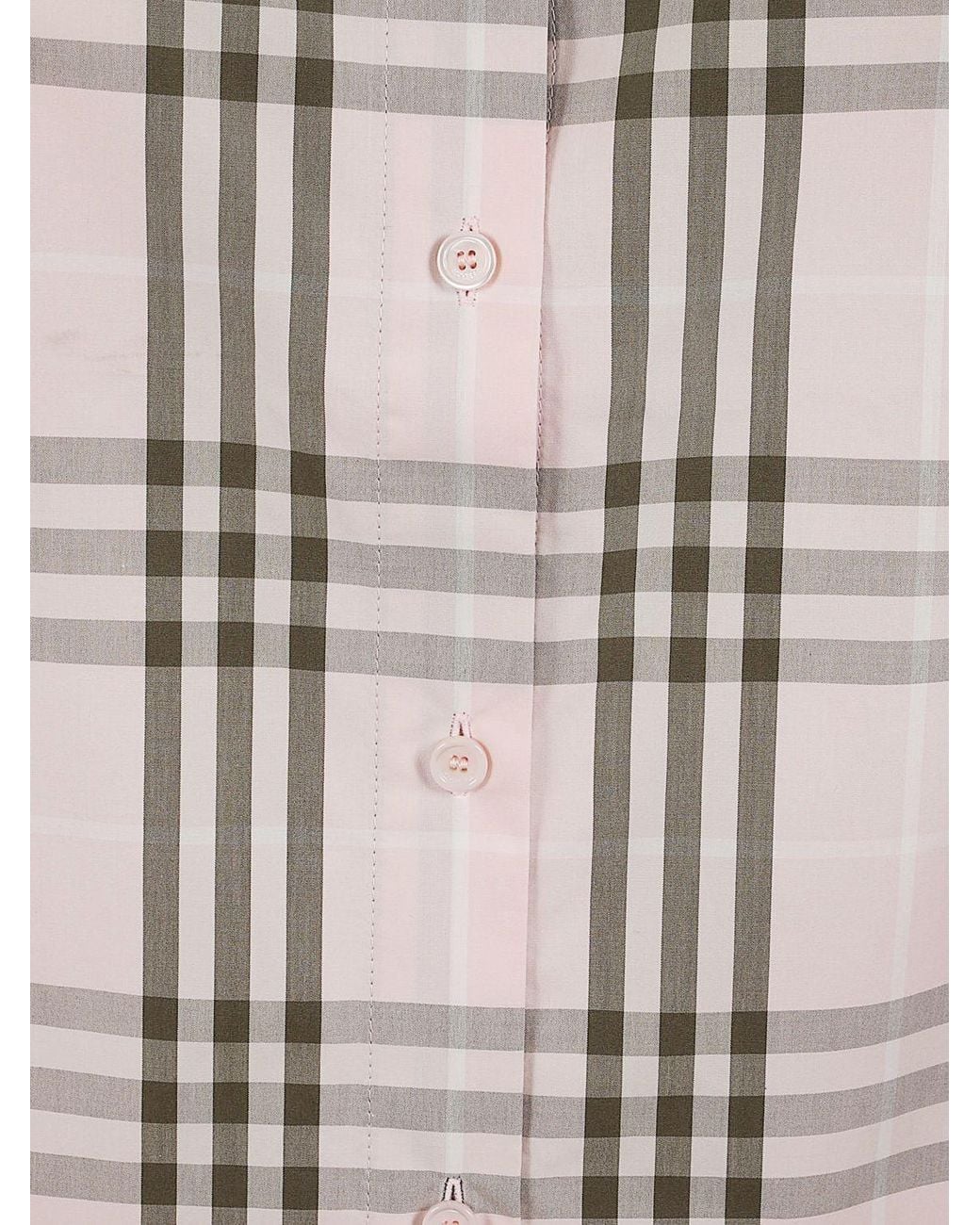 Burberry Red Long-Sleeved Cotton Shirt With Iconic Check Pattern
