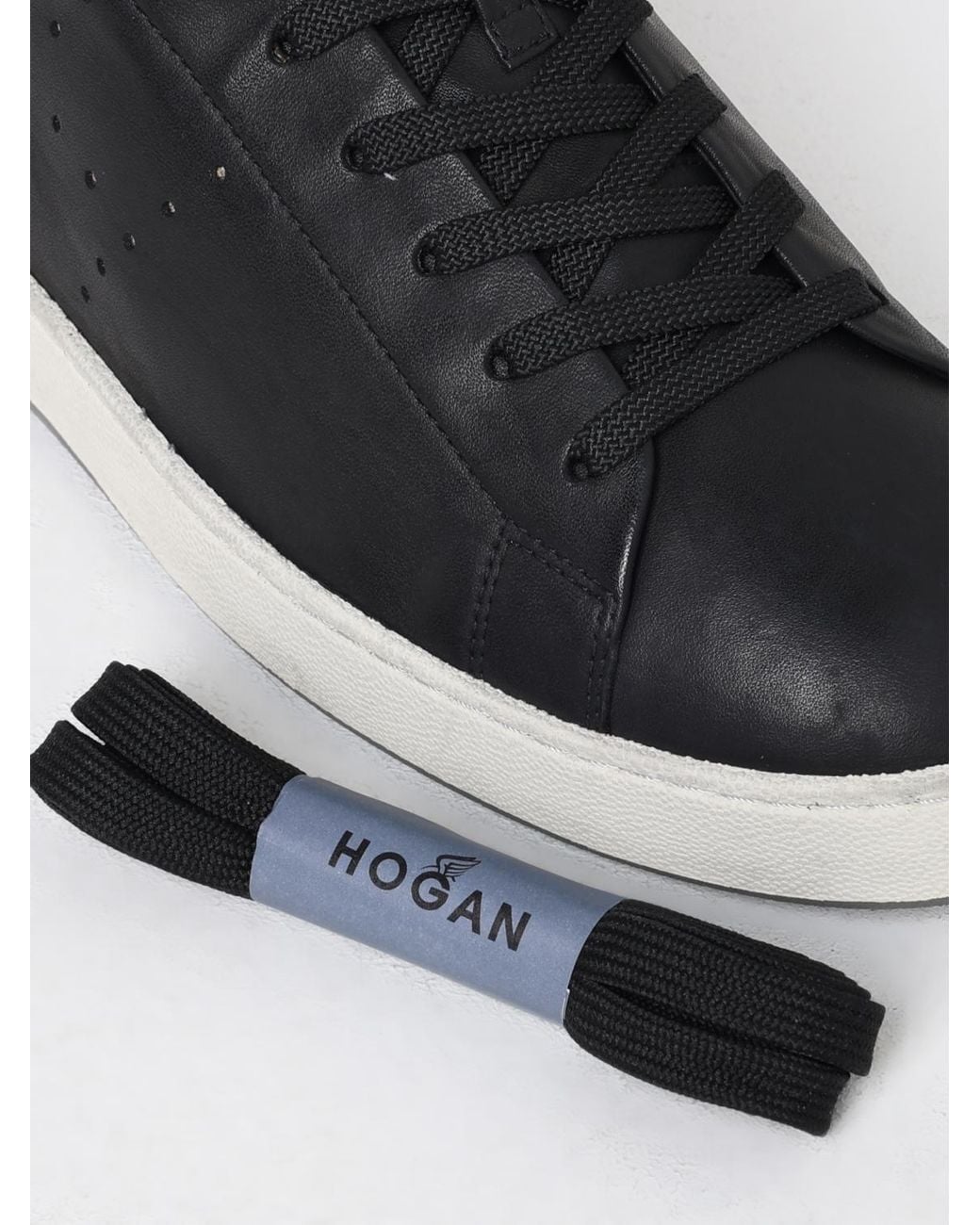 Hogan Black Hogan Leather Sneakers for men
