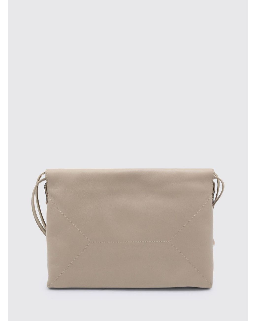 Brunello Cucinelli Gray Leather Bag