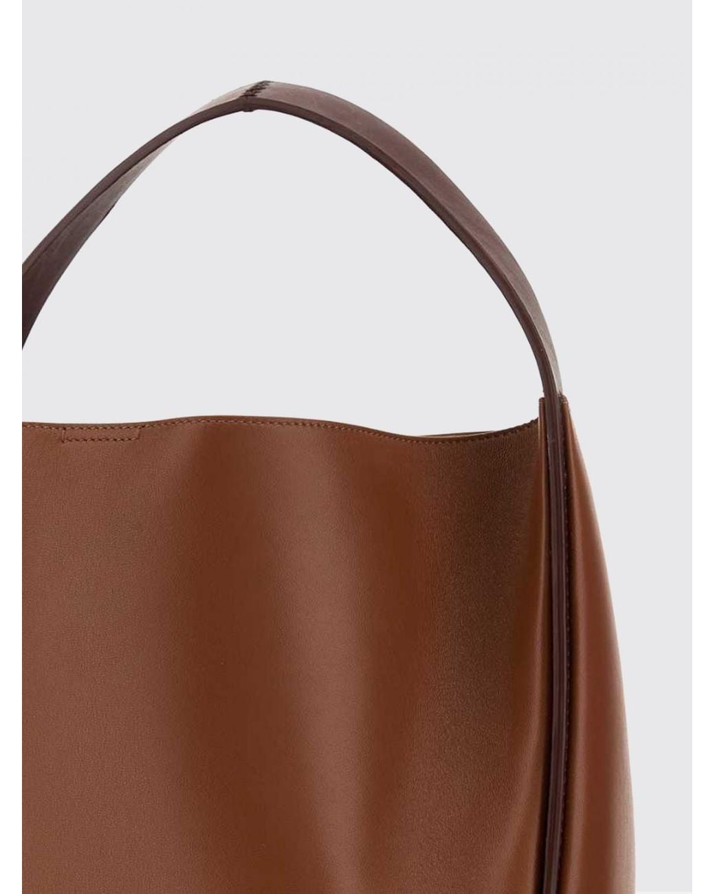 Jil Sander Brown Pivot Leather Bag