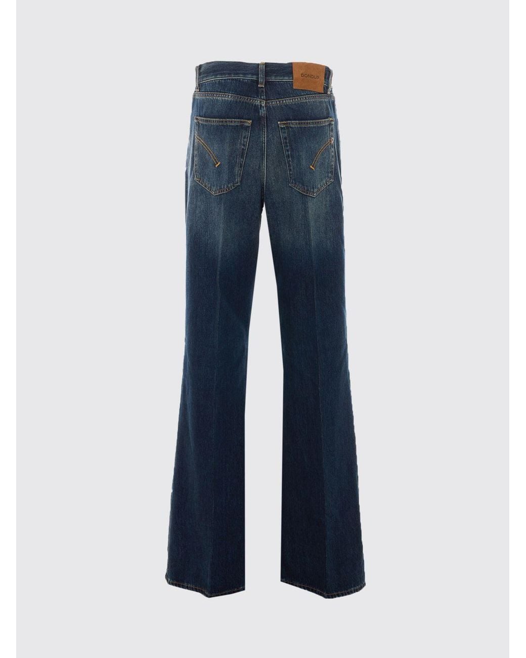 Dondup Blue High-Waisted 5-Pocket Wide-Leg Jeans