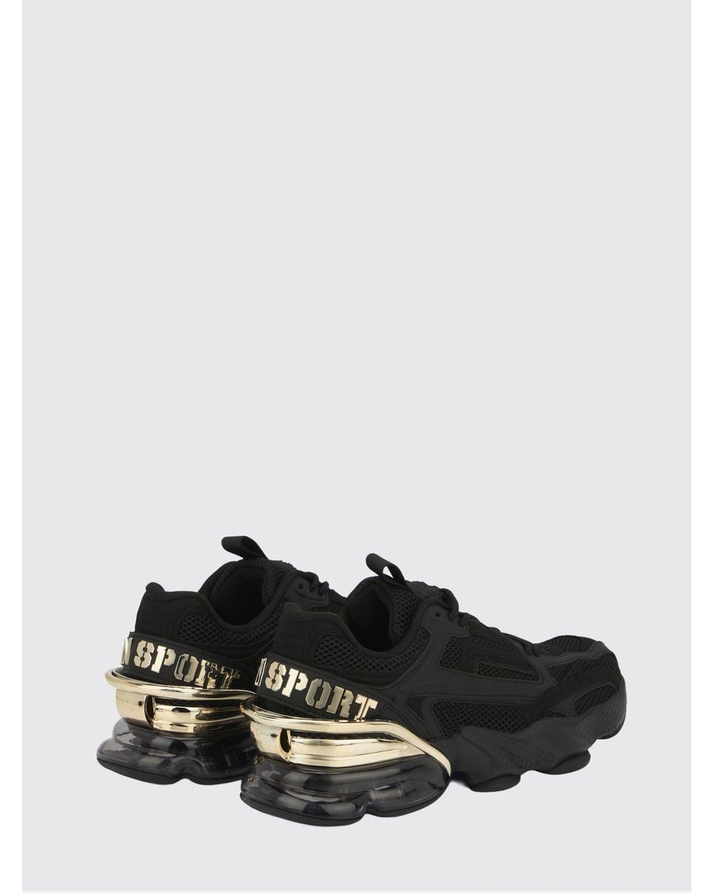 Philipp Plein Low-Top-Sneakers Runner Ps Thunder Mix Aus Mesh Mit Gekerbter Sohle in Black für Herren