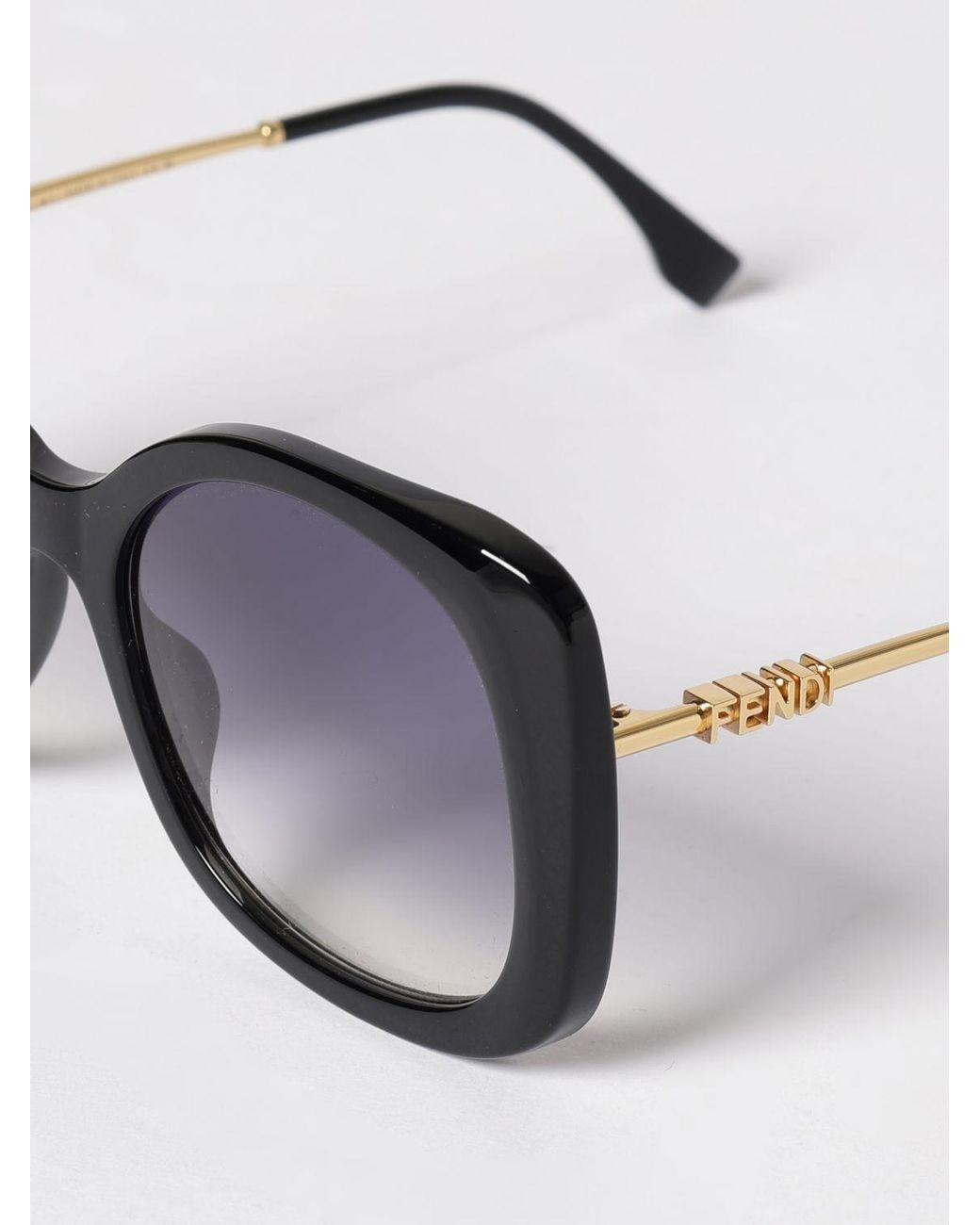 Fendi White Graphy Metal And Acetate Sunglasses