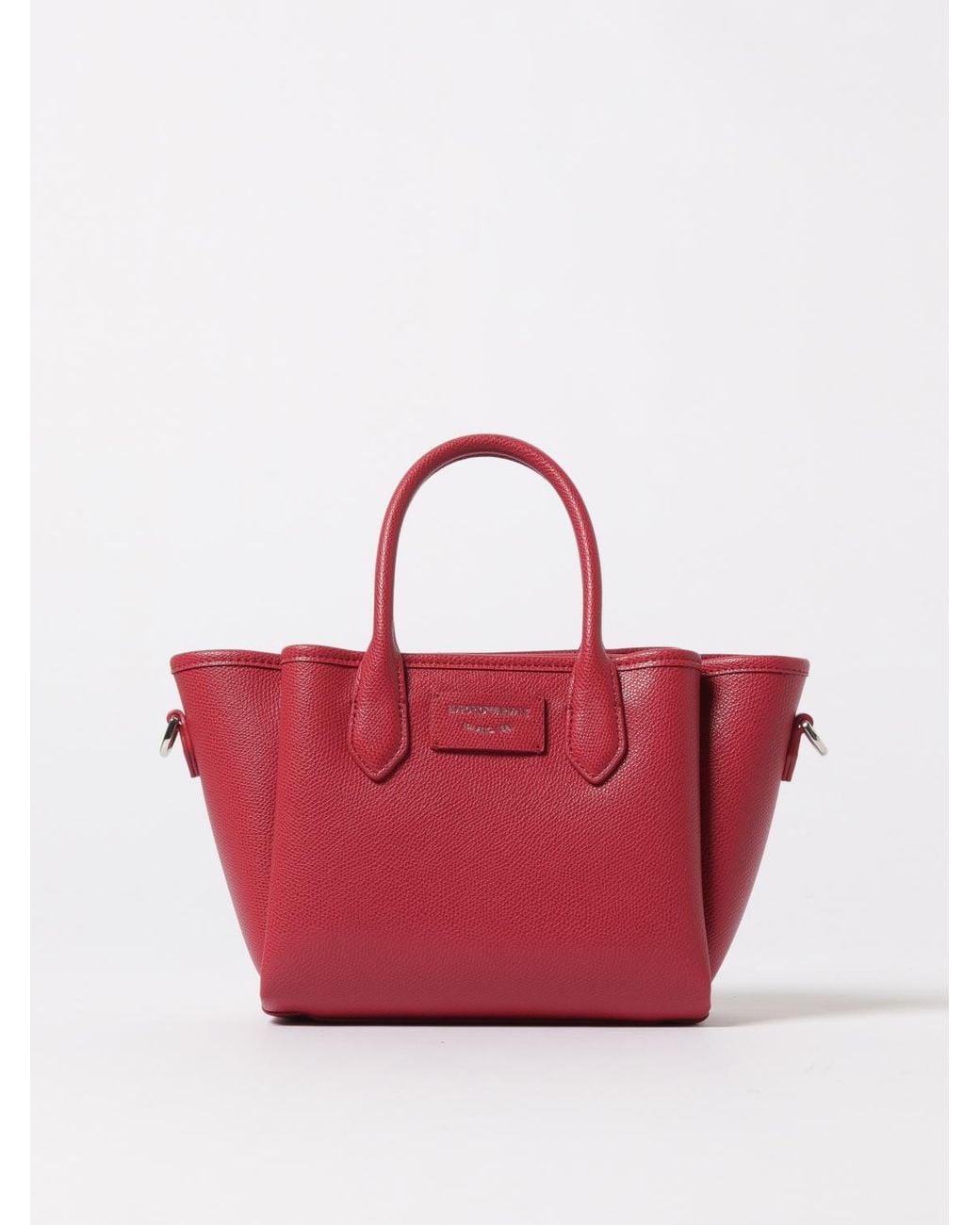 Emporio Armani Pink Grained Faux Leather Shoulder Bag