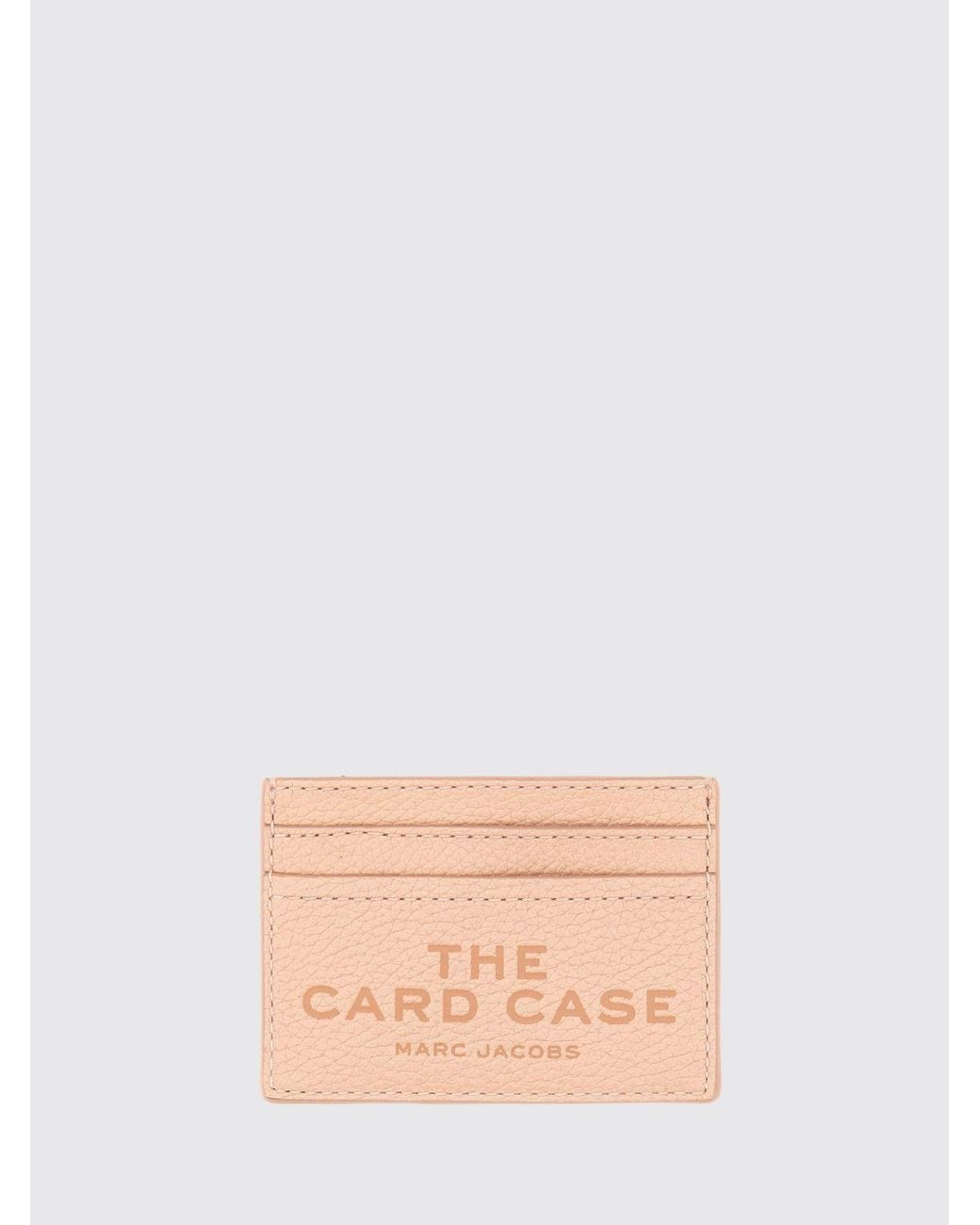 Marc Jacobs Natural The Card Case Grained Leather Card Holder