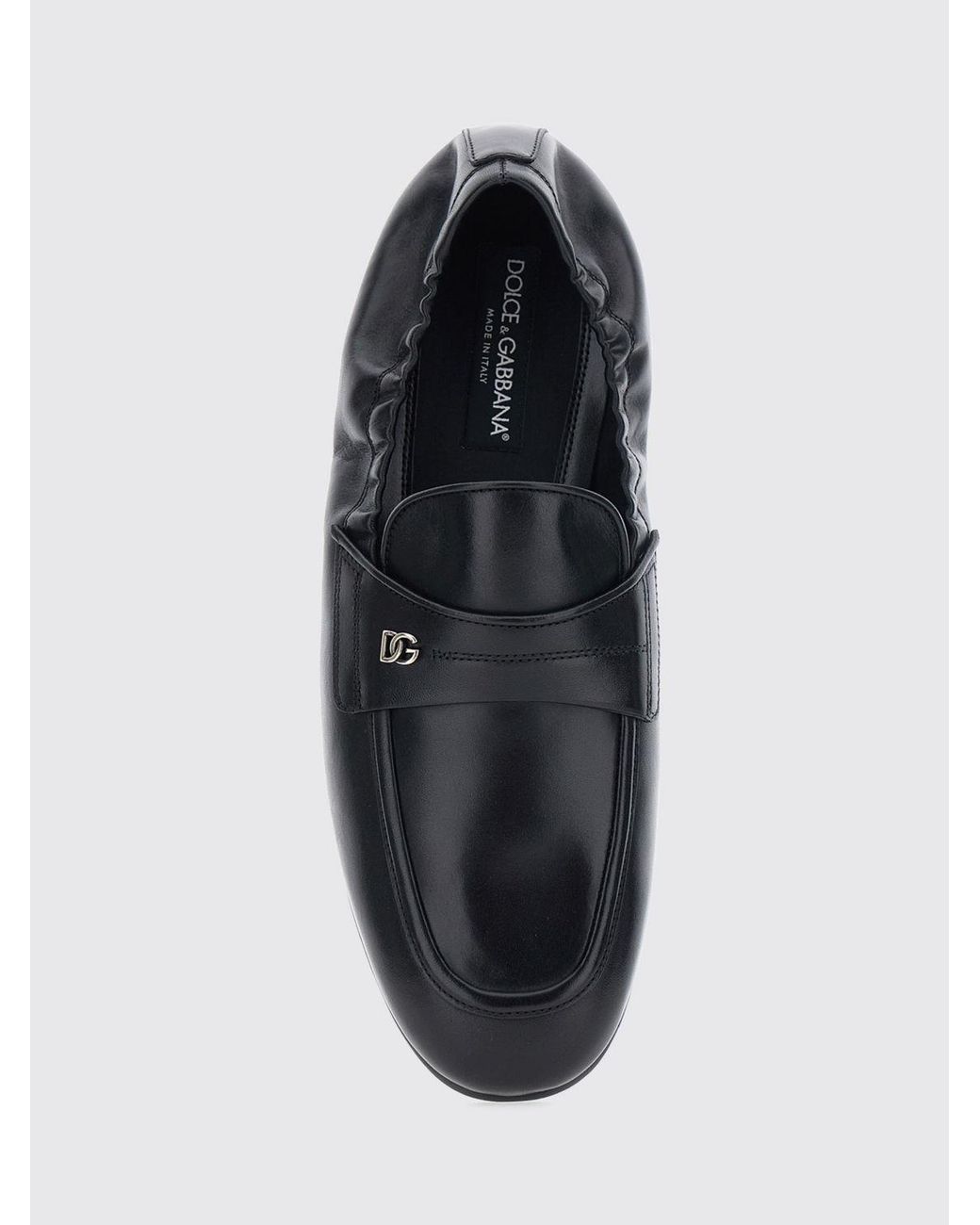 Dolce & Gabbana White Dolce &Amp Gabbana Tapered Toe Loafers for men