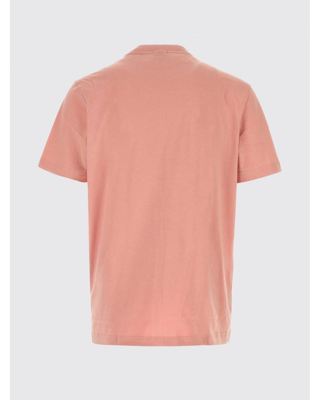 Boss Pink Cotton T-Shirt With Logo for men