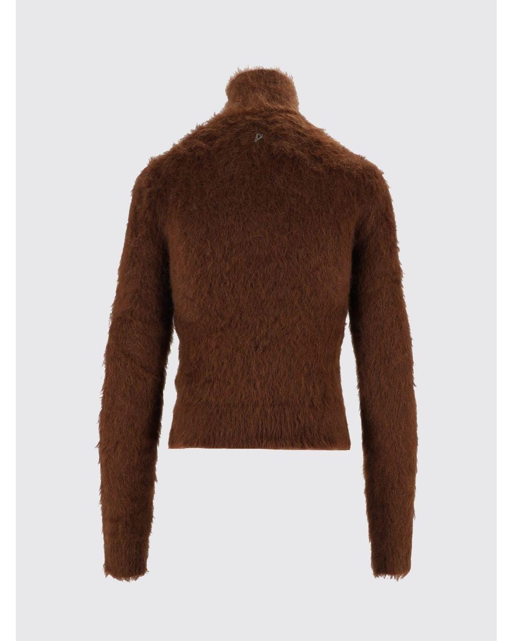 Dondup Brown Slim Fit Alpaca And Mohair Wool Blend Turtleneck Jumper