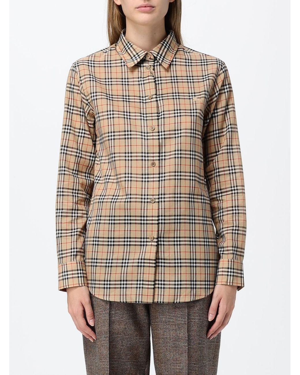 Burberry Natural Slim Fit Long-Sleeved Cotton Shirt