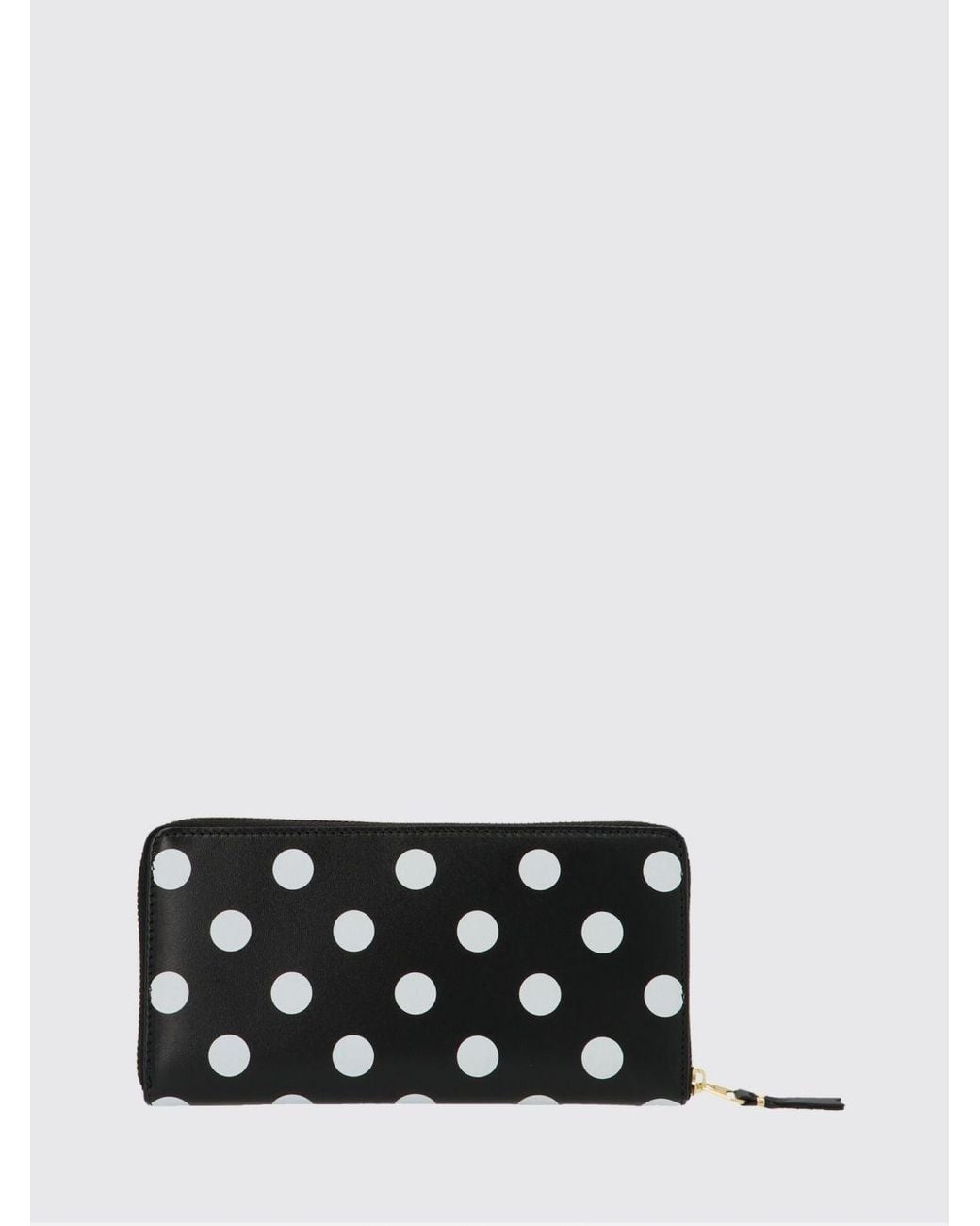 Comme des Garçons White Polka Dot Calf Leather Wallet for men