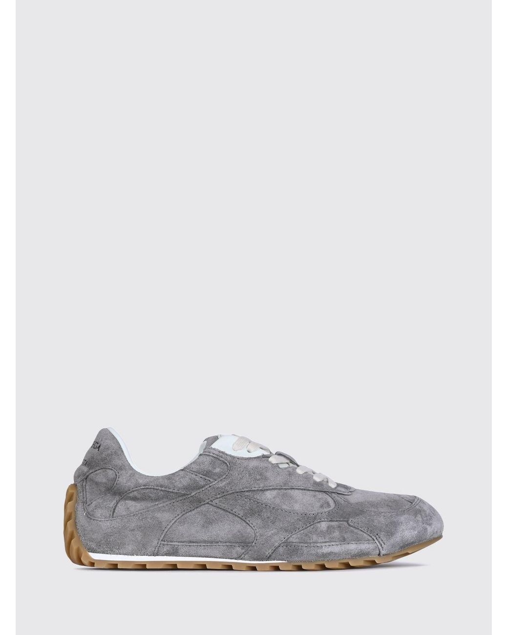 Bottega Veneta White Orbit Flash Suede Sneakers With Notched Sole