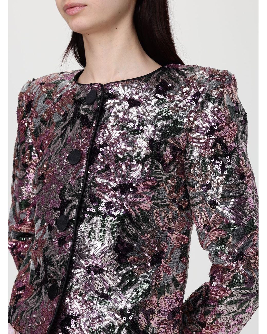 Self-Portrait Multicolor Sequin Blazer